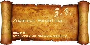 Zuberecz Vendelina névjegykártya